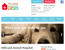 Tablet Screenshot of millcreekanimalhospital.com